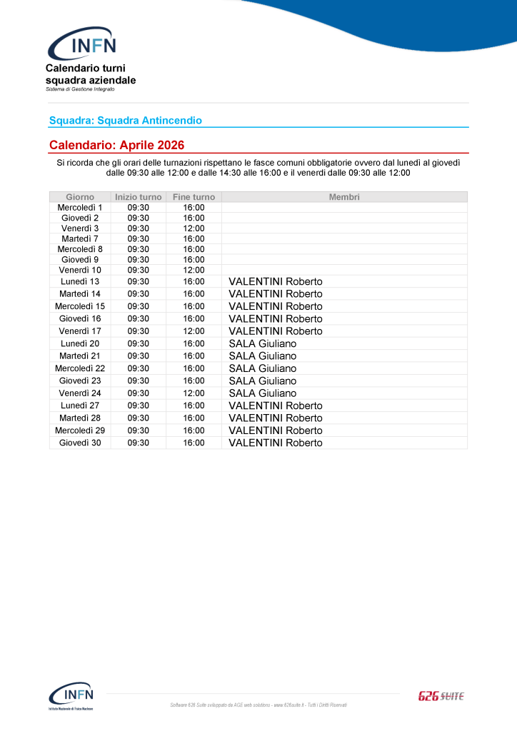 Calendario Squadra Antincendio 04 2026