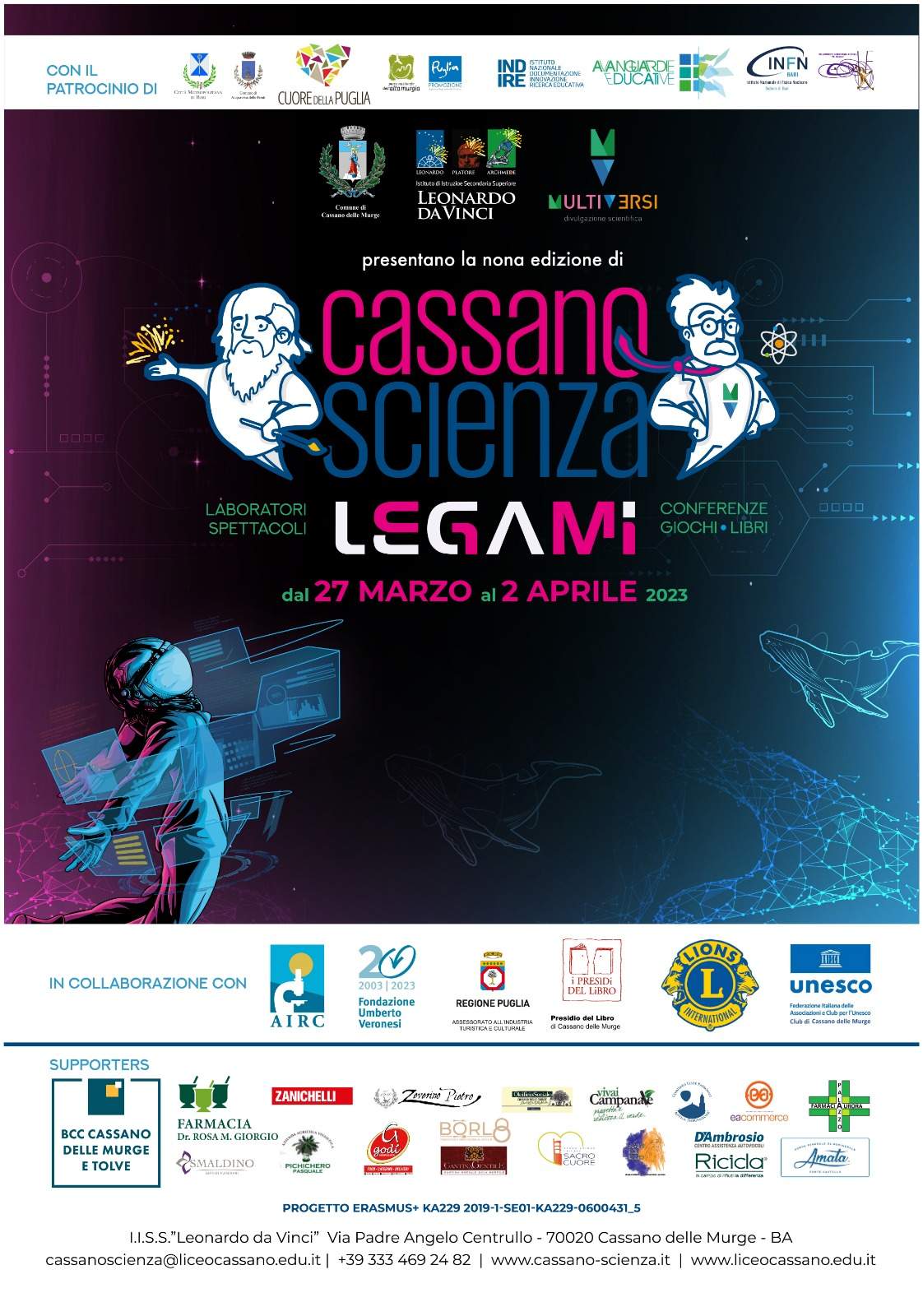 Locandina Cassano Scienza Legami 2023