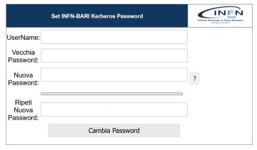 Cambio password