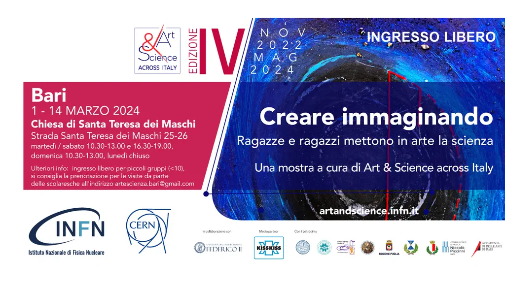 “Creare Immaginando”: la mostra della tappa di Bari del progetto INFN Art and Science across Italy