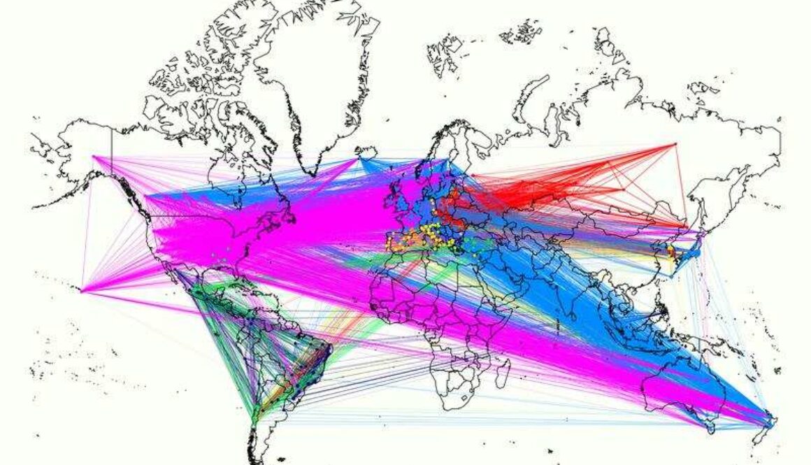 mappa delle reti nel mondo